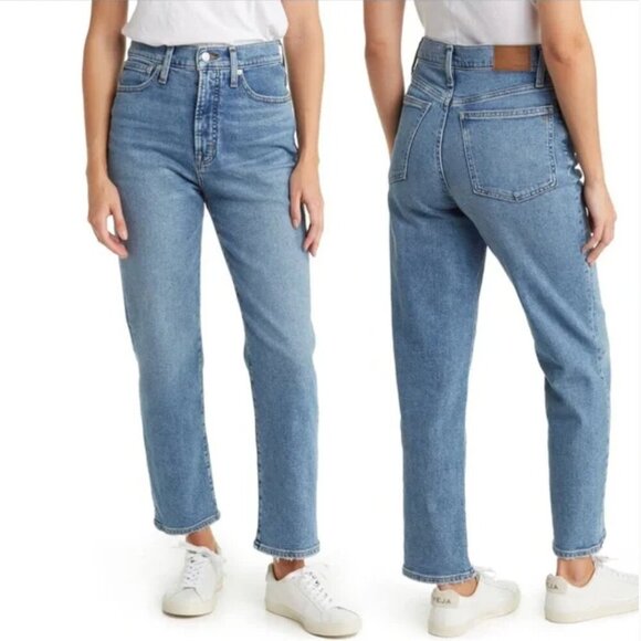 Madewell | The Perfect Vintage Straight Crop High Rise Jeans - Size 32 - Picture 1 of 12